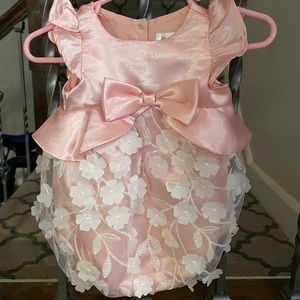 Nanette Baby Pink & White Romper